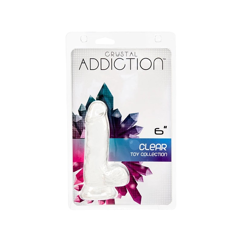 Dildo - Addiction Crystal Addiction Clear Dong 15 cm